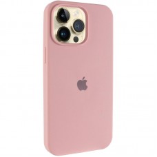 Чохол Silicone Case (AA) Logo with MagSafe для Apple iPhone 14 Pro (6.1") Рожевий / Pink Sand