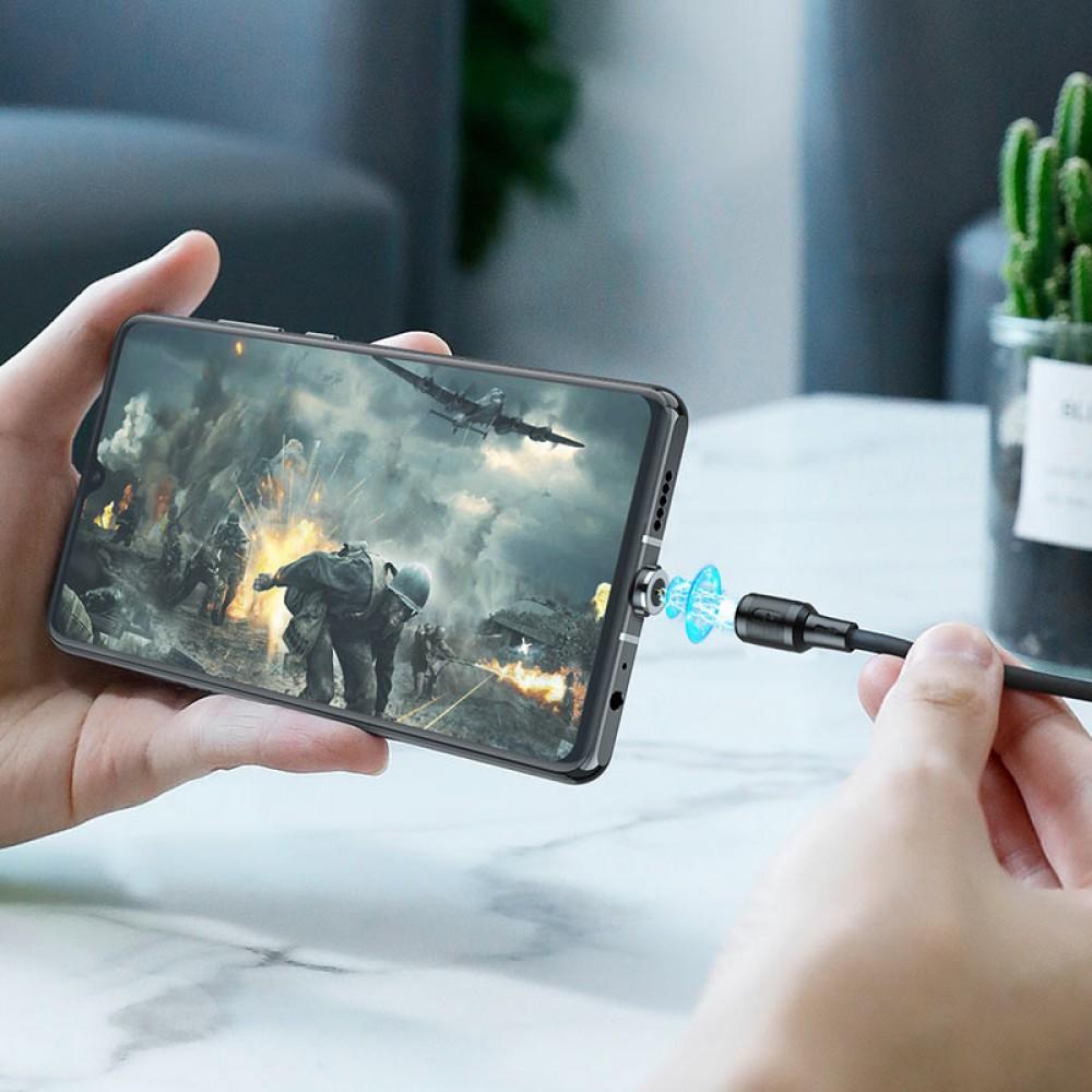 Дата кабель Hoco X52 "Sereno magnetic" USB to Type-C (1m) Чорний