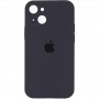 Чохол Silicone Case Full Camera Protective (AA) для Apple iPhone 14 (6.1") Сірий / Dark Gray / PVH