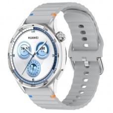 Силіконовий ремінець Wavy для Smart Watch 20mm Light Gray
