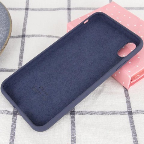 Чохол Silicone Case Full Protective (AA) для Apple iPhone X / XS (5.8") Темно-синій / Midnight blue
