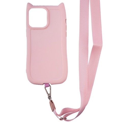 Чохол TPU GETMAN Cat with straps для Apple iPhone 14 Pro Max (6.7") Pink