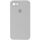 Чохол Silicone Case Square Full Camera Protective (AA) для Apple iPhone 7/8/SE (2020) (4.7") Сірий / Light Grey