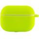 Силіконовий футляр New з карабіном для навушників Airpods Pro Салатовий / Neon green
