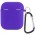 Силіконовий футляр з мікрофіброю для навушників Airpods 1/2 Фіолетовий / Ultra Violet