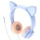 Накладні навушники Hoco W36 Cat ear (3.5mm/1.2m) Dream Blue