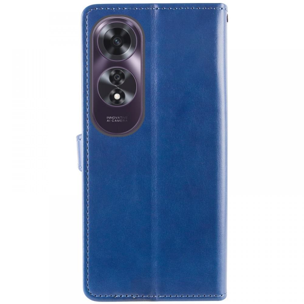 Шкіряний чохол-книжка GETMAN Gallant (PU) для Oppo A60 4G Синій