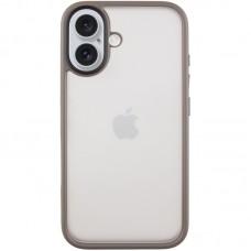 TPU+PC чохол Metal Buttons для Apple iPhone 16 (6.1") Сірий