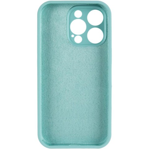 Чохол Silicone Case Full Camera Protective (AA) для Apple iPhone 14 Pro (6.1") Бірюзовий / Marine Green