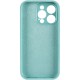 Чохол Silicone Case Full Camera Protective (AA) для Apple iPhone 14 Pro (6.1") Бірюзовий / Marine Green