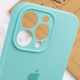 Чохол Silicone Case Full Camera Protective (AA) для Apple iPhone 14 Pro (6.1") Бірюзовий / Marine Green