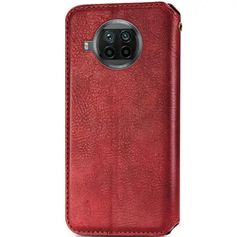 Шкіряний чохол-книжка GETMAN Cubic (PU) для Xiaomi Mi 10T Lite / Redmi Note 9 Pro 5G Червоний