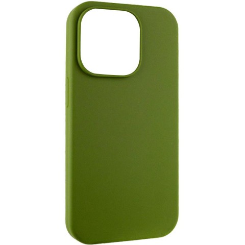 Чохол Silicone Case Full Protective (AA) NO LOGO для Apple iPhone 15 Pro Max (6.7") Зелений / Dark Olive