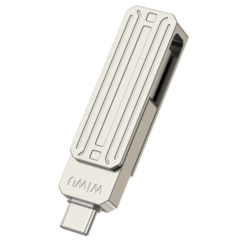 Флеш-накопичувач WIWU Wi-FD001 3in1 (USB-A/C/L) USB 3.0 — 32GB Silver