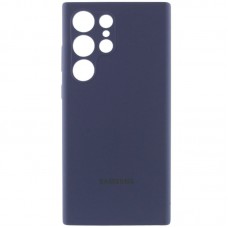 Чохол Silicone Cover Lakshmi Full Camera (AAA) with Logo для Samsung Galaxy S24 Ultra Темно-синій / Midnight blue