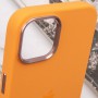 Чохол Silicone Case Metal Buttons (AA) для Apple iPhone 12 Pro / 12 (6.1") Помаранчевий / Marigold