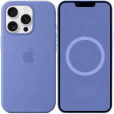Чохол Silicone case (AAA) with Magsafe and Animation для Apple iPhone 16 Pro (6.3") Periwinkle