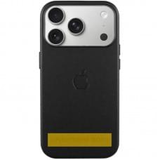 Чохол шкіряний Leather Case (AA) with MagSafe and Animation для Apple iPhone 17 (6.3") Black