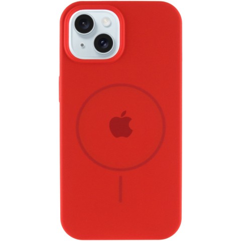 Чохол Silicone Case Full Protective (AA) with MagSafe для Apple iPhone 15 Plus (6.7") Червоний / Red