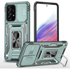 Ударостійкий чохол Camshield Army Ring для Samsung Galaxy A73 5G Зелений / Light Green