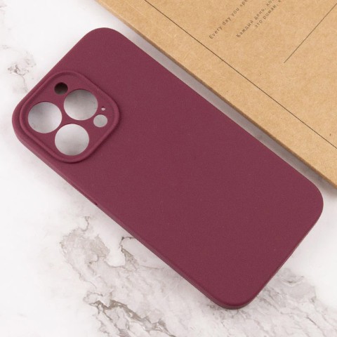 Чохол Silicone Case Full Camera Protective (AA) NO LOGO для Apple iPhone 16 Pro (6.3") Бордовий / Plum