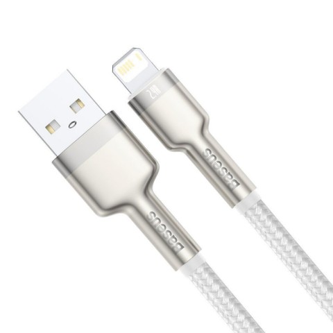Дата кабель Baseus Cafule Series Metal USB to Lightning 2.4A (1m) (CALJK-A0) White