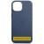 Шкіряний чохол Leather Case (AAA) with MagSafe and Animation для Apple iPhone 16 (6.1") Blue