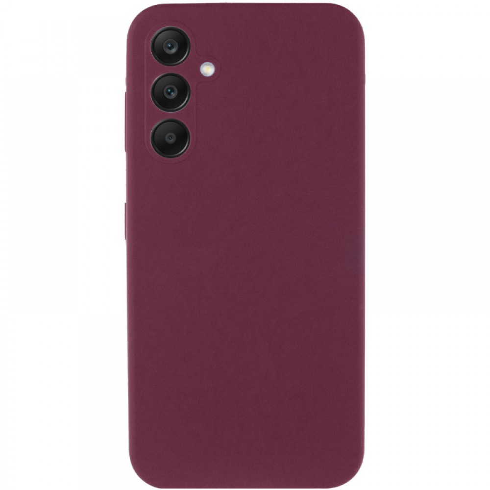 Чохол Silicone Cover Lakshmi Full Camera (AAA) для Samsung Galaxy S24 FE Бордовий / Plum
