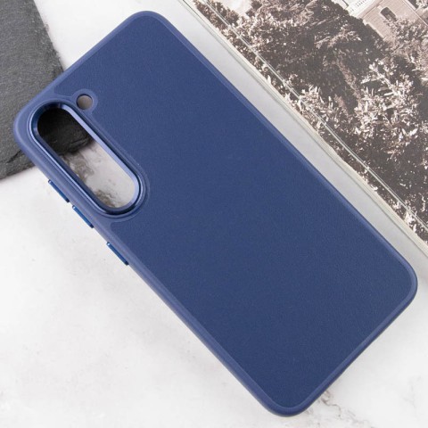 Шкіряний чохол Bonbon Leather Metal Style для Samsung Galaxy S23 Синій / Navy blue