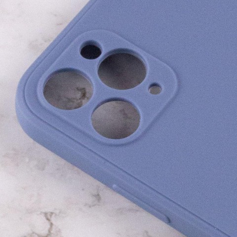 Силіконовий чохол Candy Full Camera для Apple iPhone 11 Pro Max (6.5") Блакитний / Mist blue