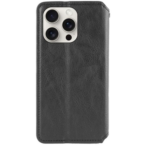 Шкіряний чохол-книжка GETMAN Cubic (PU) для Apple iPhone 13 Pro (6.1") Чорний