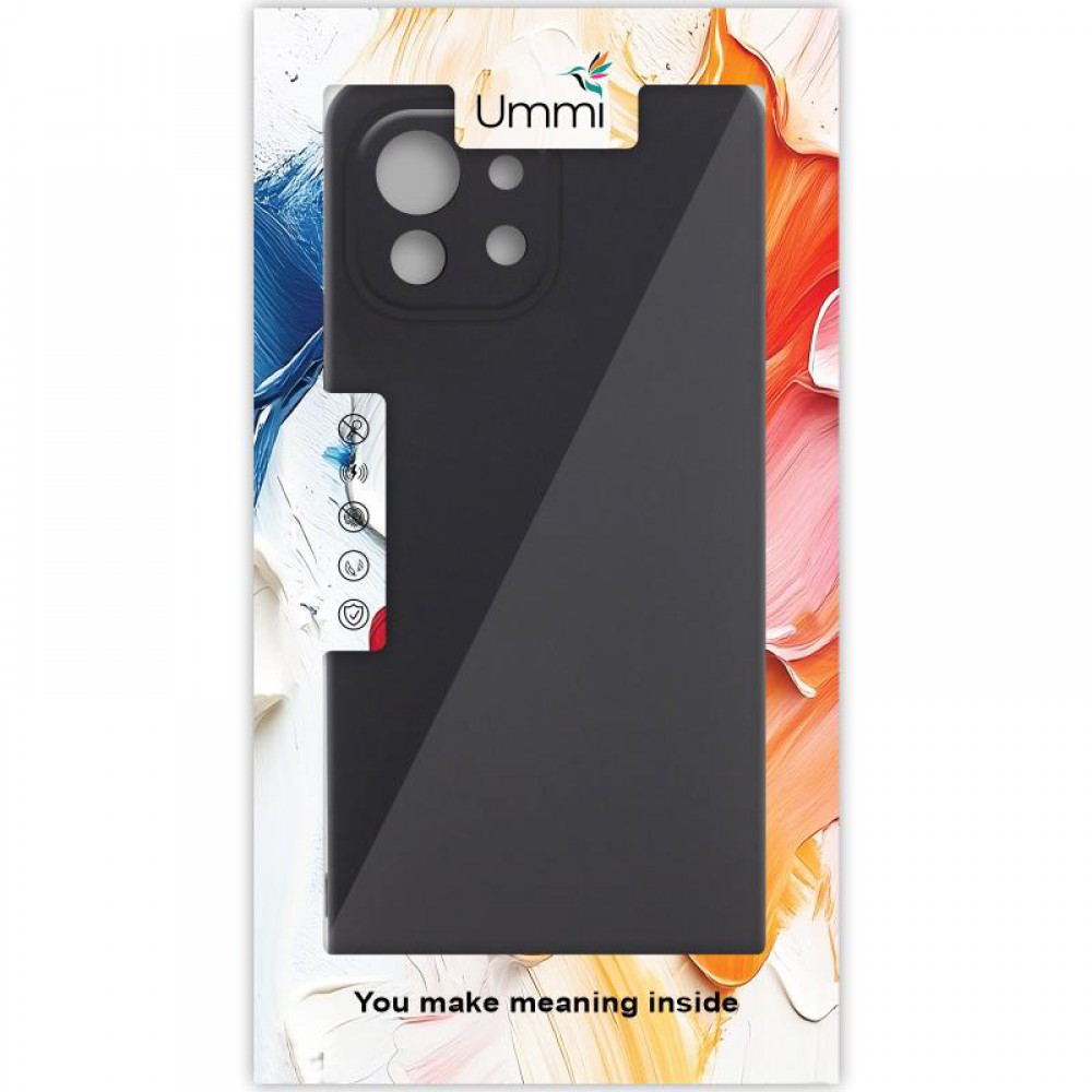 Чохол Silicone Cover Ummi Lakshmi Full Camera (AA) для Xiaomi Mi 11 Lite Чорний / Black