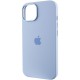 Чохол Silicone Case Metal Buttons (AA) для Apple iPhone 14 (6.1") Блакитний / Blue Fog