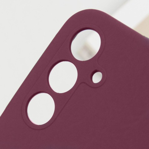 Чохол Silicone Cover Lakshmi Full Camera (AAA) для Samsung Galaxy S24 FE Бордовий / Plum