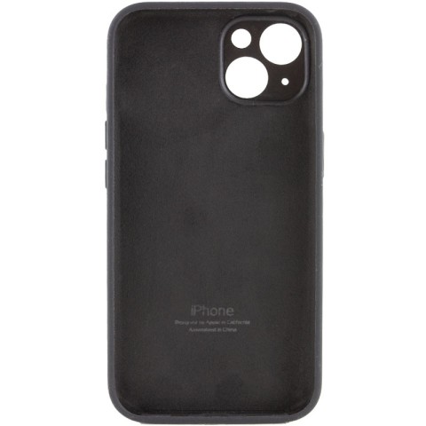 Чохол Silicone Case Full Camera Protective (AA) для Apple iPhone 15 (6.1") Чорний / Black
