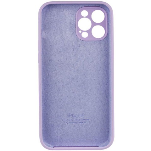 Чохол Silicone Case Full Camera Protective (AA) для Apple iPhone 12 Pro (6.1") Бузковий / Lilac