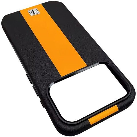 Шкіряний чохол Rally with MagSafe для Apple iPhone 17 Pro (6.3") Black / Orange