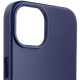 Шкіряний чохол Leather Case (AA Plus) with MagSafe для Apple iPhone 12 Pro / 12 (6.1") Violet