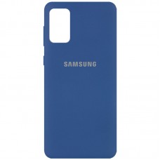 Чохол Silicone Cover Full Protective (AA) для Samsung Galaxy A02s Синій / Navy Blue