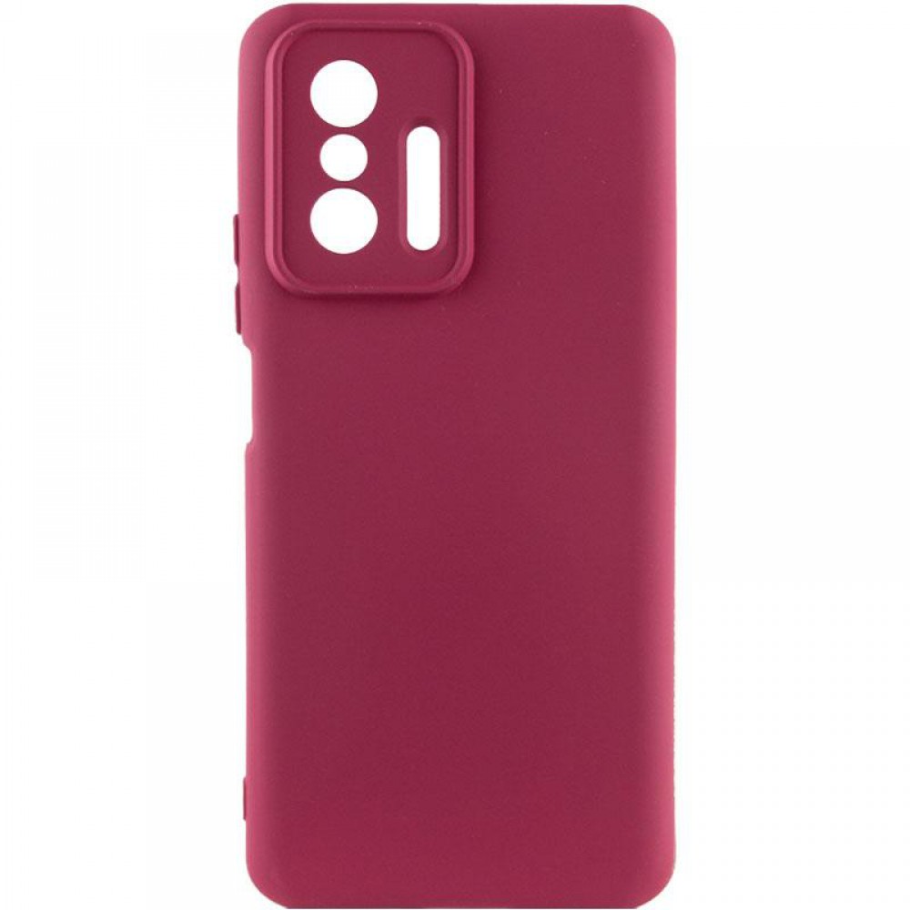 Чохол Silicone Cover Ummi Lakshmi Full Camera (AA) для Xiaomi 11T / 11T Pro Бордовий / Marsala