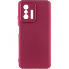 Чохол Silicone Cover Ummi Lakshmi Full Camera (AA) для Xiaomi 11T / 11T Pro Бордовий / Marsala