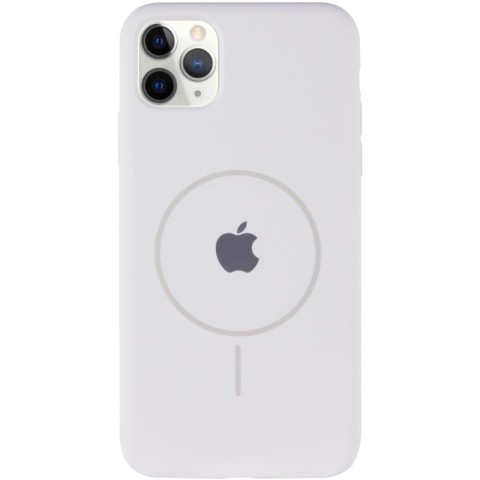 Чохол Silicone Case Full Protective (AA) with MagSafe для Apple iPhone 11 Pro Max (6.5") Білий / White