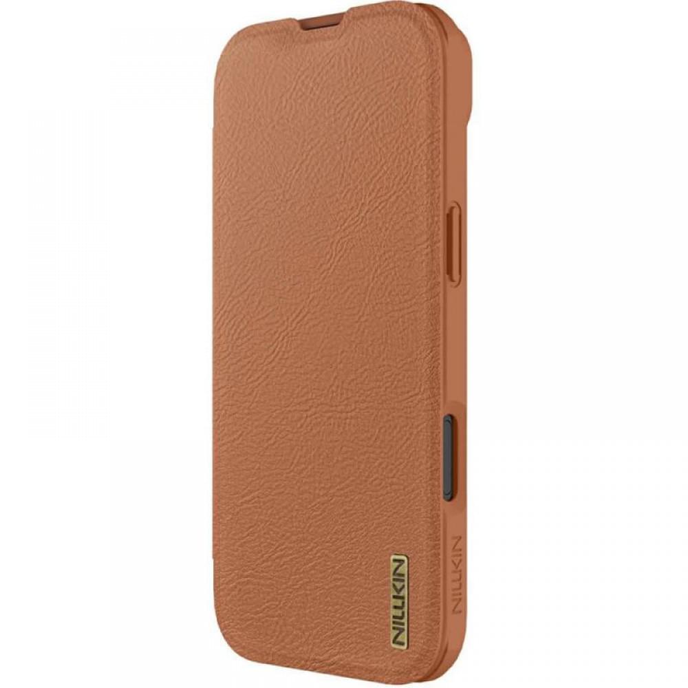 Шкіряний чохол-книжка Nillkin Qin Pro Camshield для Apple iPhone 17 Air (6.5") Brown