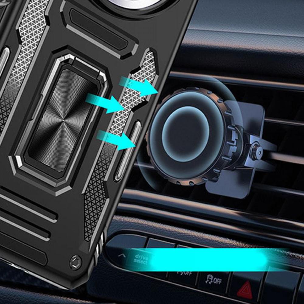 Ударостійкий чохол Camshield Army Ring для Xiaomi Redmi Note 14 Pro 4G/5G / Poco X7 Чорний / Black