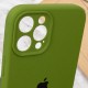 Чохол Silicone Case Full Camera Protective (AA) для Apple iPhone 12 Pro (6.1") Зелений / Dark Olive