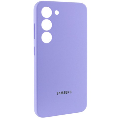 Чохол Silicone Cover Lakshmi Full Camera (AAA) with Logo для Samsung Galaxy S23 Бузковий / Dasheen