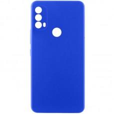 Чохол TPU GETMAN Liquid Silk Full Camera для Motorola Moto E40 Синій / Iris