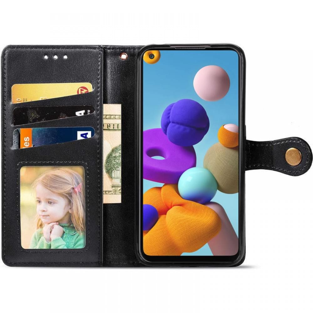 Кожаный чехол-книжка GETMAN Gallant (PU) для Samsung Galaxy A21s