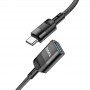 Перехідник Hoco U107 Type-C male to USB female USB3.0 Black