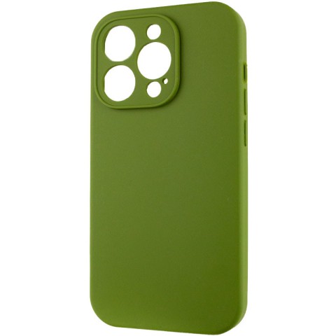 Чохол Silicone Case Full Camera Protective (AA) NO LOGO для Apple iPhone 15 Pro Max (6.7") Зелений / Dark Olive